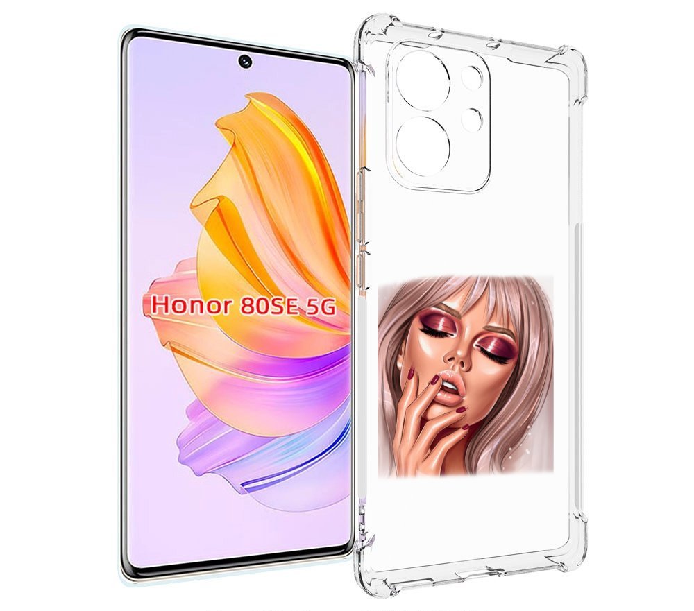

Чехол MyPads красивый-портрет-девушки женский для Honor 80 SE, Прозрачный, Tocco