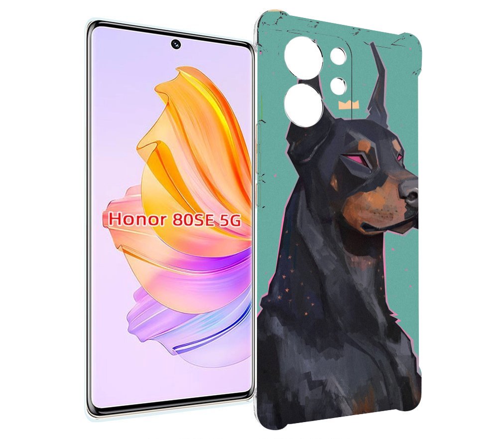 

Чехол MyPads красивый-доберман для Honor 80 SE, Прозрачный, Tocco