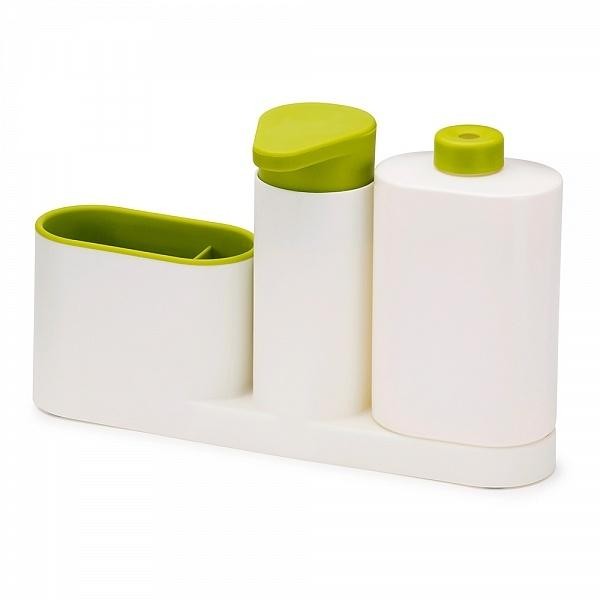 фото Органайзер для раковины sink tidy sey, 3 предмета (цвет: зеленый ) nobrand