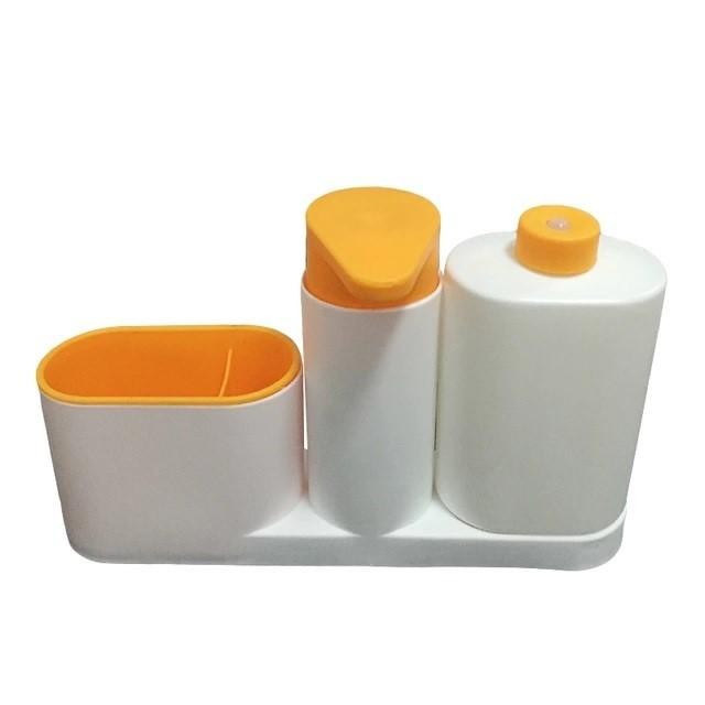 фото Органайзер для раковины sink tidy sey, 3 предмета (цвет: оранжевый ) nobrand