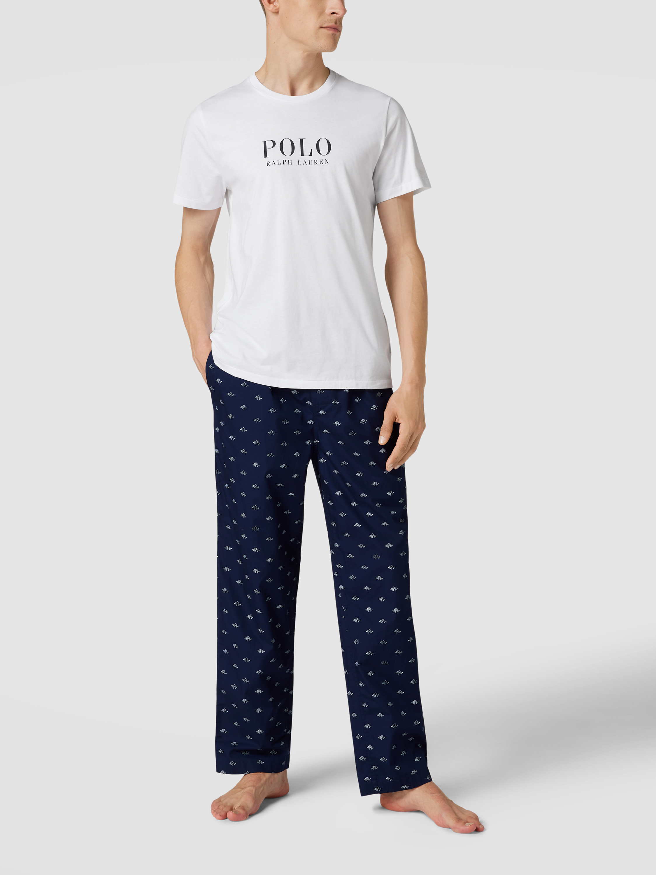 Брюки домашние мужские Polo Ralph Lauren 1611476 синие S доставка из-за рубежа