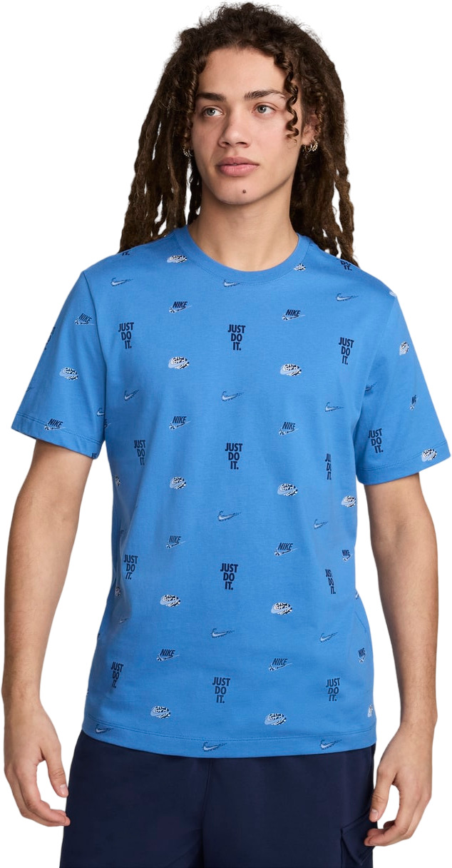 

Футболка мужская Nike M NSW TEE M90 12MO AOP синяя XL, Синий, M NSW TEE M90 12MO AOP