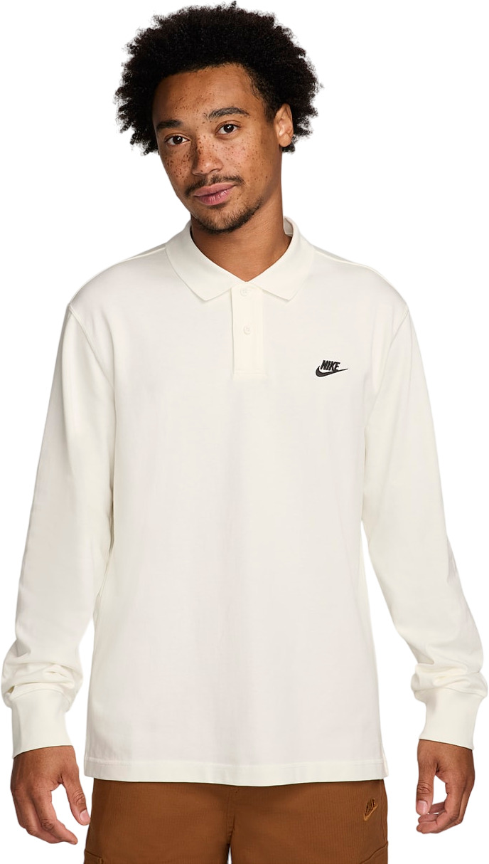 

Лонгслив мужской Nike M NK CLUB KNIT LS POLO белый M, M NK CLUB KNIT LS POLO