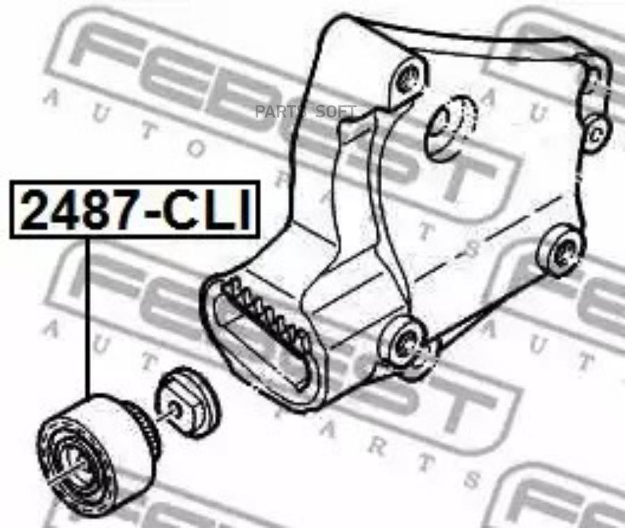 

FEBEST Ролик руч.ремня RENAULT CLIO II 98-05TWINGO 96-07 FEBEST 2487-CLI