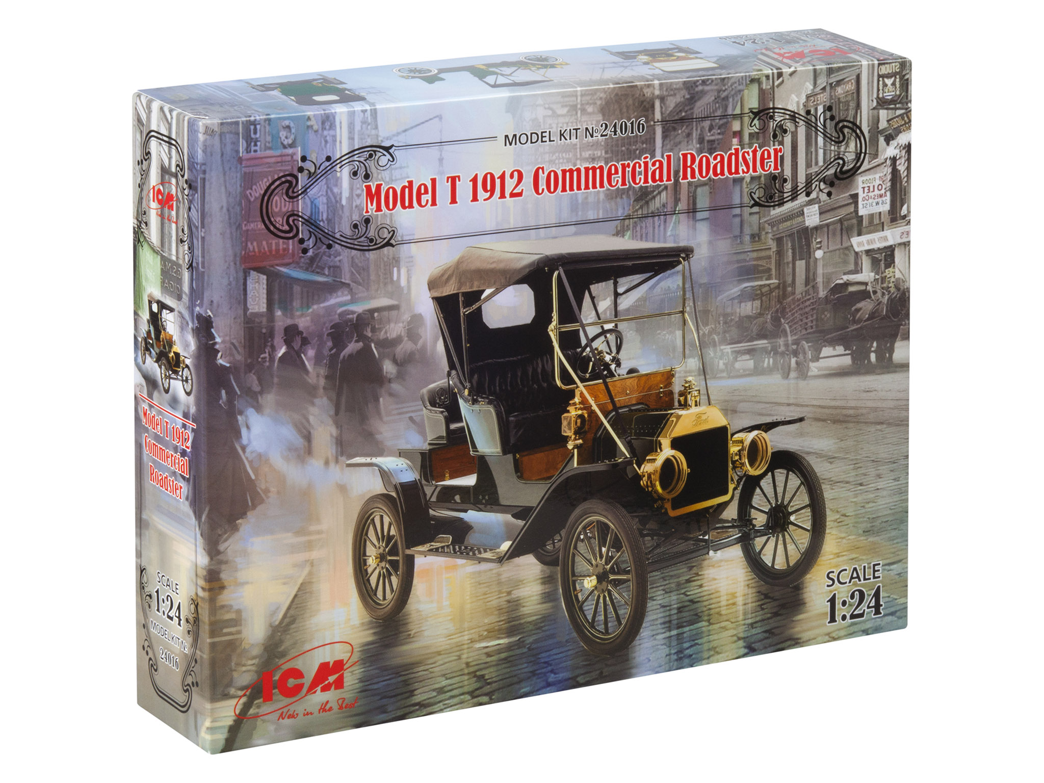 фото Сборная модель icm 1/24 model t 1912 commercial roadster, american car 24016