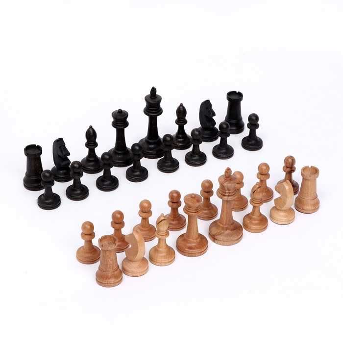 фото Шахматные фигуры "державные", утяжеленные, (король h-9 см, пешка h-4.4 см), без доски woodgames