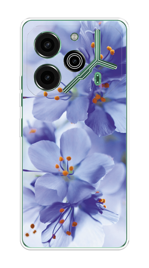 

Чехол на Tecno Pova 6 Pro 5G "Фиолетовые цветки", Фиолетовый;синий, 305250-1
