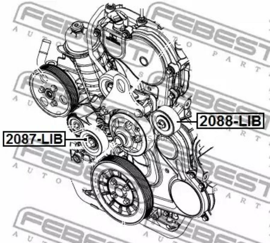 

FEBEST Ролик руч.ремня JEEP LIBERTY II 2008-2013 FEBEST 2087-LIB
