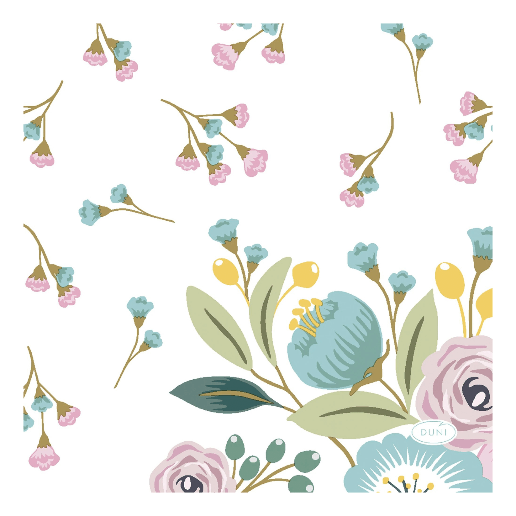 

Салфетки трехслойные Duni Blossoms 24 х 24 см 20 шт