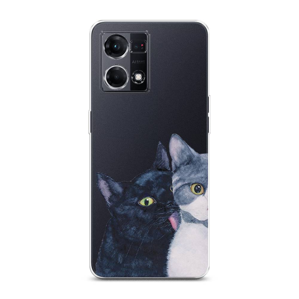 

Чехол Awog на Oppo Reno 8 4G "Кошачья любовь", Синий, 2511450-1