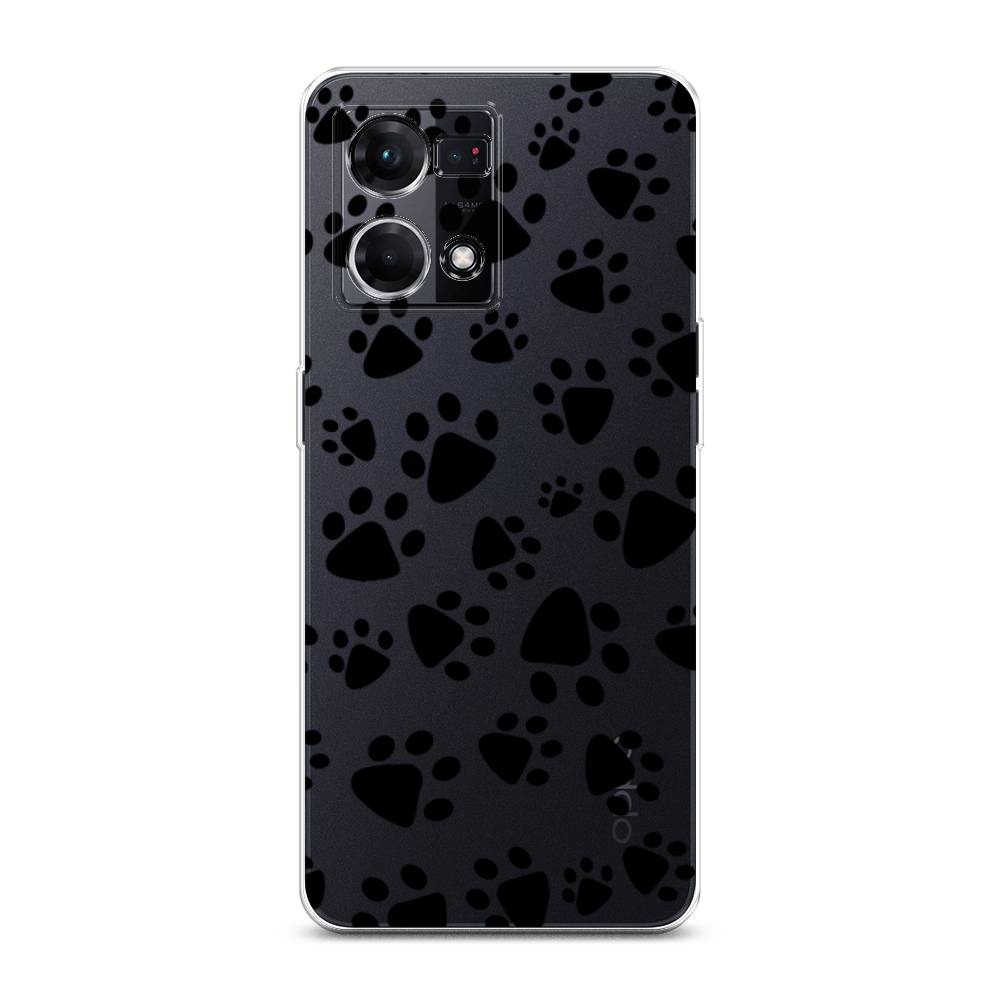 

Чехол Awog на Oppo Reno 8 4G "Лапки черные", Черный, 2511450-2