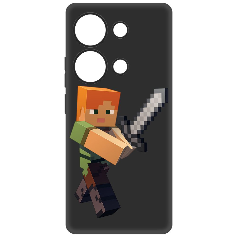 

Чехол-накладка Krutoff Soft Case Minecraft-Алекс для Poco M6 Pro 4G черный