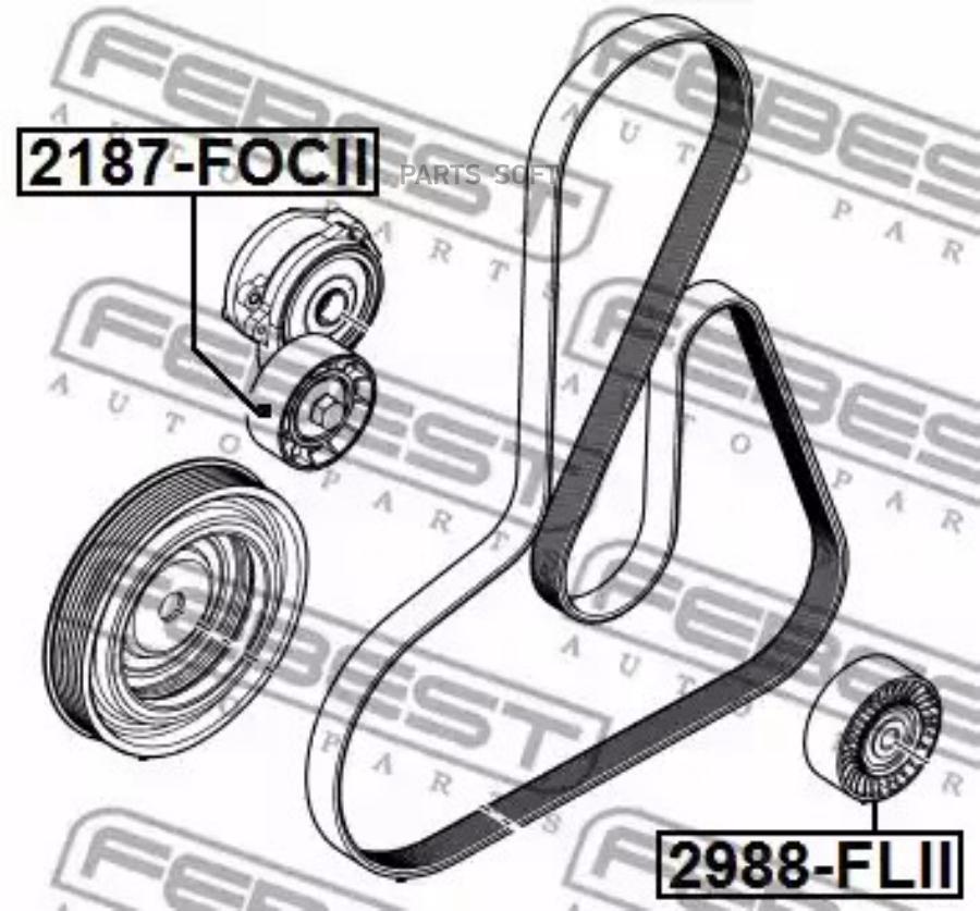 

FEBEST Ролик обводной FORD MONDEO CA2 2007-2014 FEBEST 2988-FLII