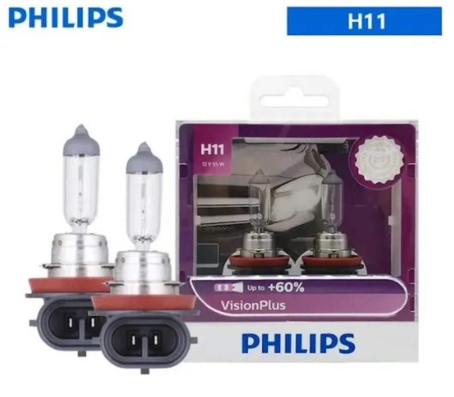 

Галогенная лампа H11 55W 12V +60% VisionPlus 2шт 12362VPS2, 12362VPS2