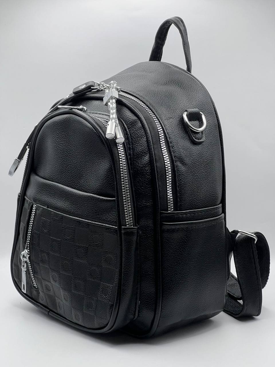 Сумка-рюкзак женская SunGold Р-59605 черная, 27х22х12 см