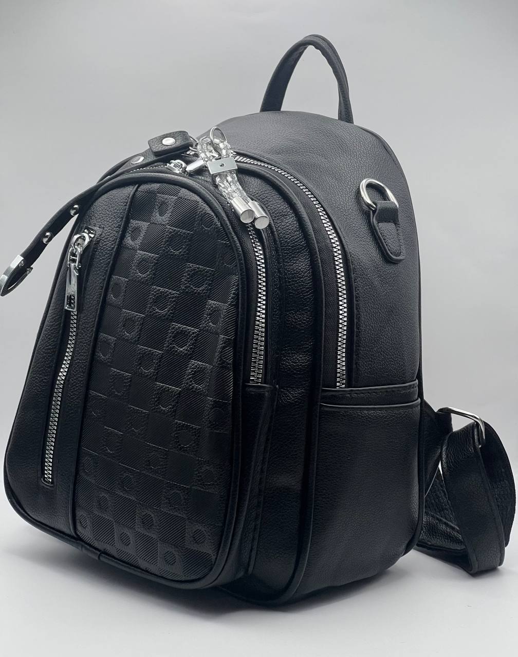 Сумка-рюкзак женская SunGold Р-92001 черная, 27х22х12 см