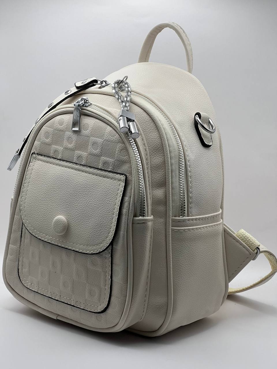 Сумка-рюкзак женская SunGold Р-92006 молочная, 27х22х12 см