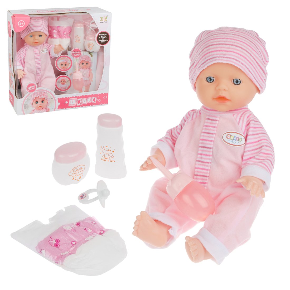 

Пупс Наша Игрушка Мой малыш, кукла-35 см. пьет, писает, звук 200639904