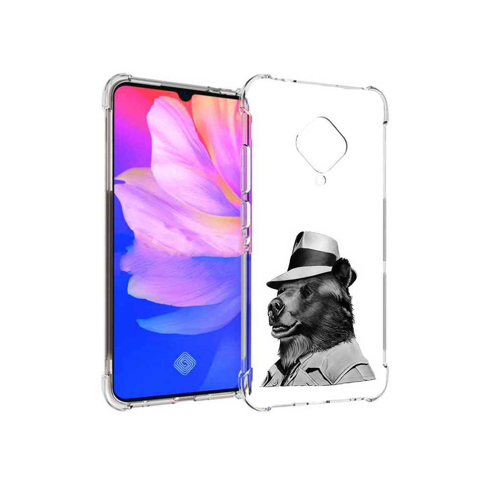 

Чехол MyPads Tocco для Vivo V17 медведь в шляпе (PT147343.378.465), Прозрачный, Tocco