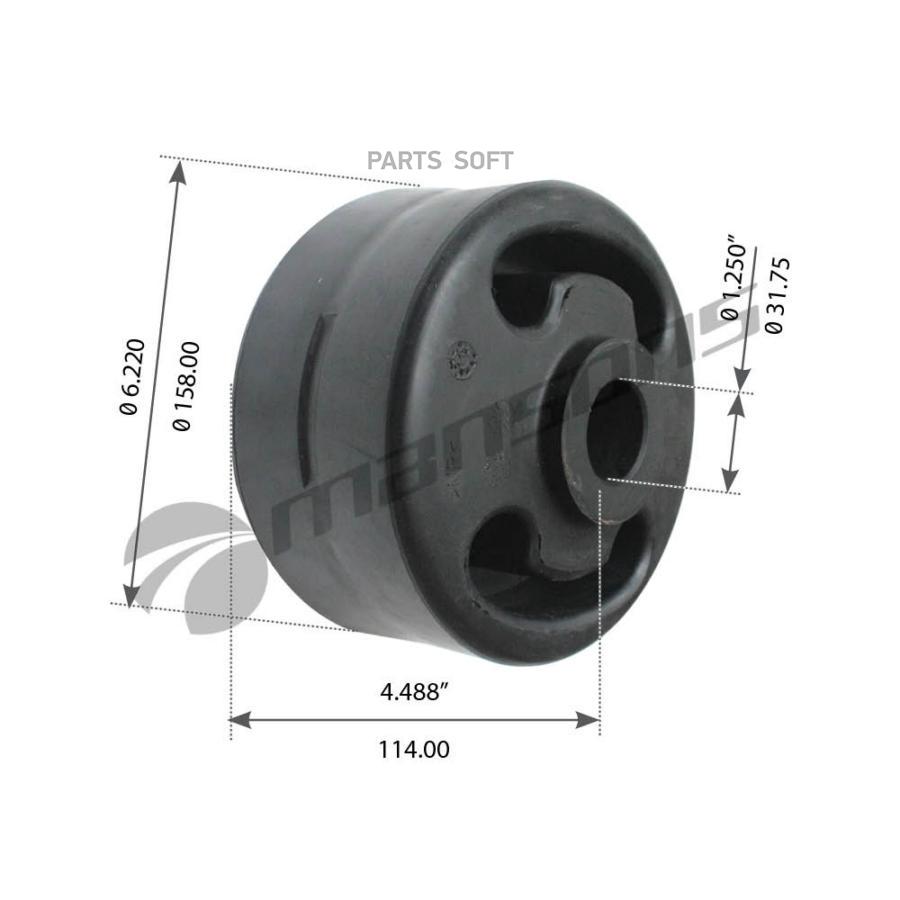 

700.184Мns_Сайлентблок Рессоры D32Хd158Х114Mm Мв Те/Тz4/8-5/8 MANSONS 700184