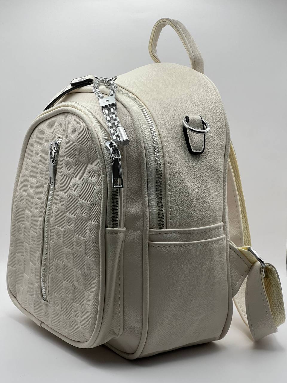Сумка-рюкзак женская SunGold Р-92010 молочная, 27х22х12 см