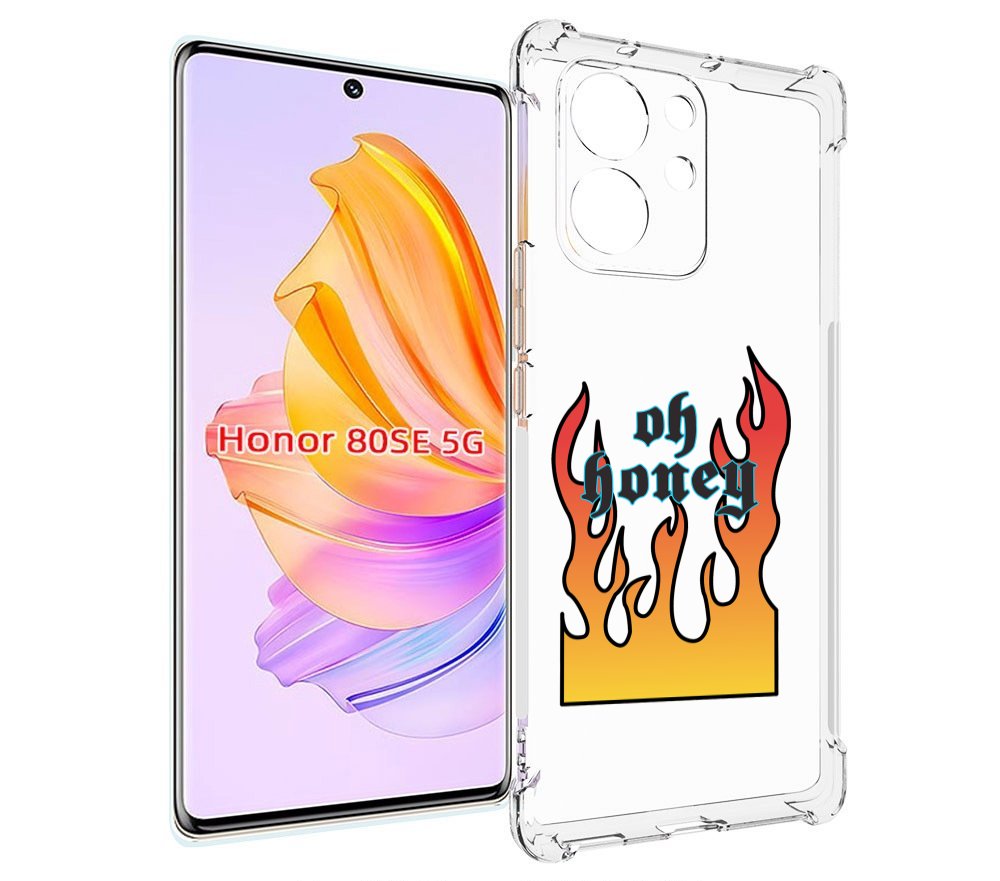 

Чехол MyPads красивое-пламя для Honor 80 SE, Прозрачный, Tocco