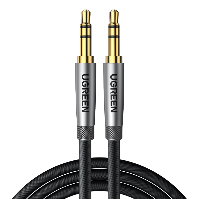 

Кабель uGreen AV150 3.5mm Male to Male 2м, серебристый, серый, Серебристо-серый, AV150
