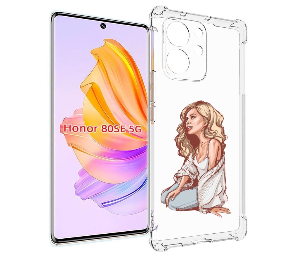 

Чехол MyPads красивая-девушка-в-белом женский для Honor 80 SE, Прозрачный, Tocco