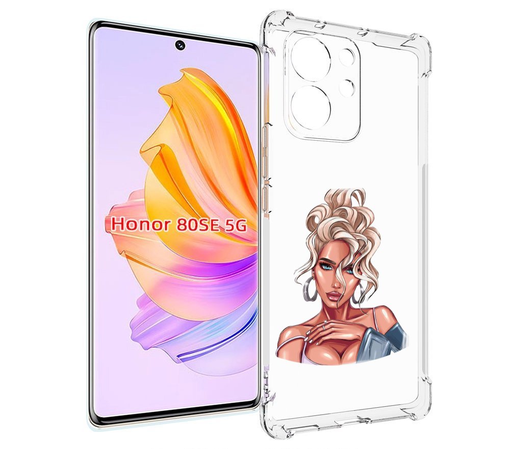 

Чехол MyPads красивая-блондинка женский для Honor 80 SE, Прозрачный, Tocco