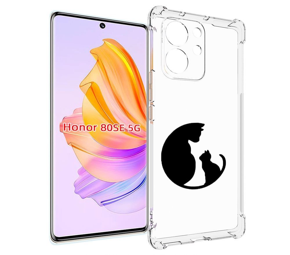 

Чехол MyPads коты в полукруге для Honor 80 SE, Прозрачный, Tocco