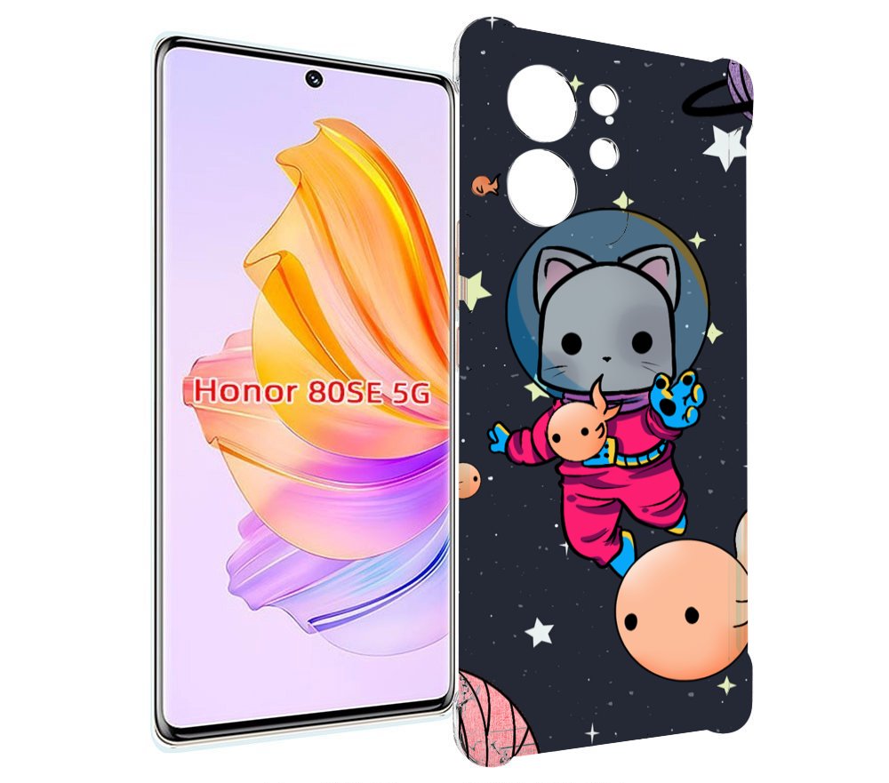 

Чехол MyPads котик-с-рыбкой-в-космосе для Honor 80 SE, Прозрачный, Tocco