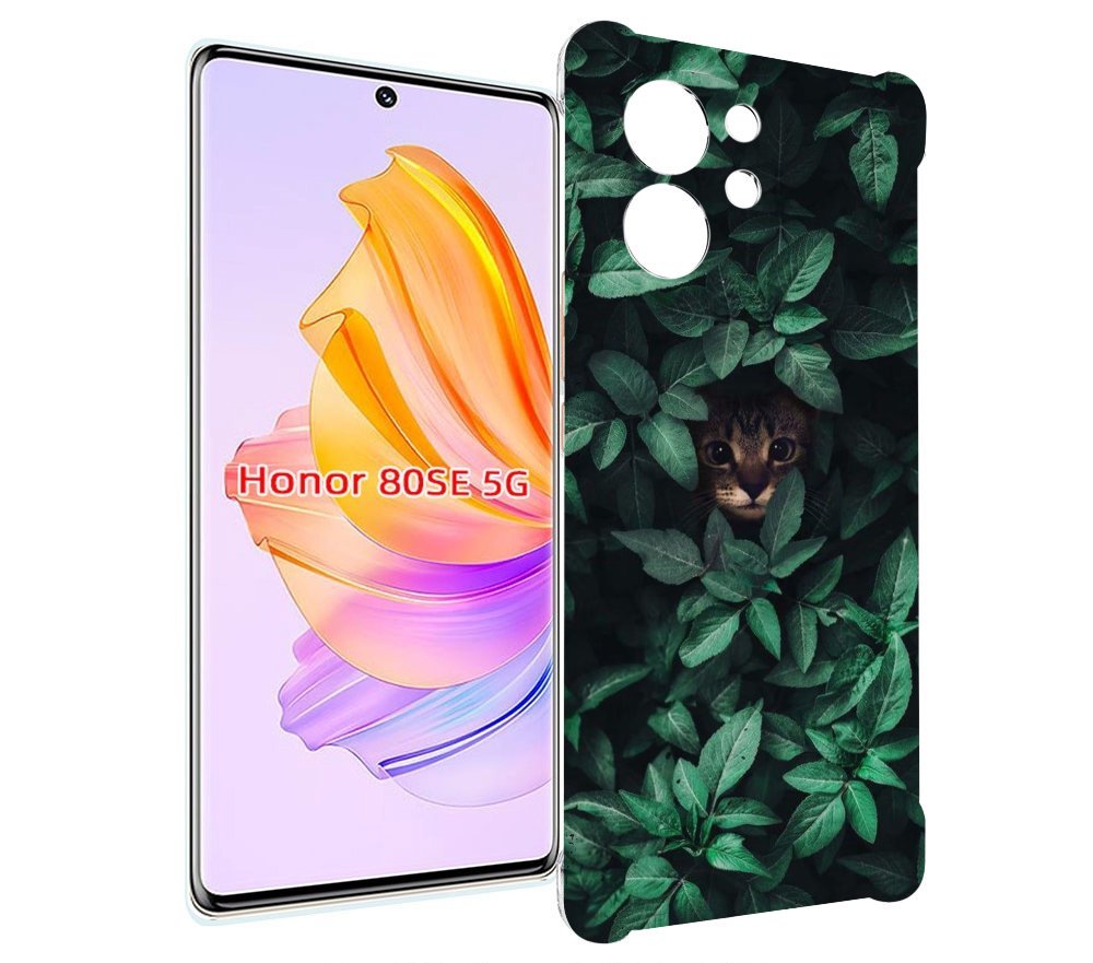 

Чехол MyPads котенок в листьях для Honor 80 SE, Прозрачный, Tocco
