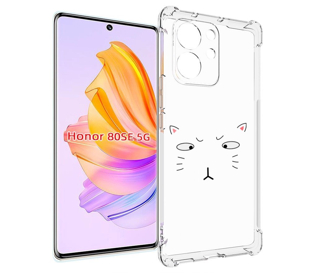 

Чехол MyPads кот-части-лица для Honor 80 SE, Прозрачный, Tocco