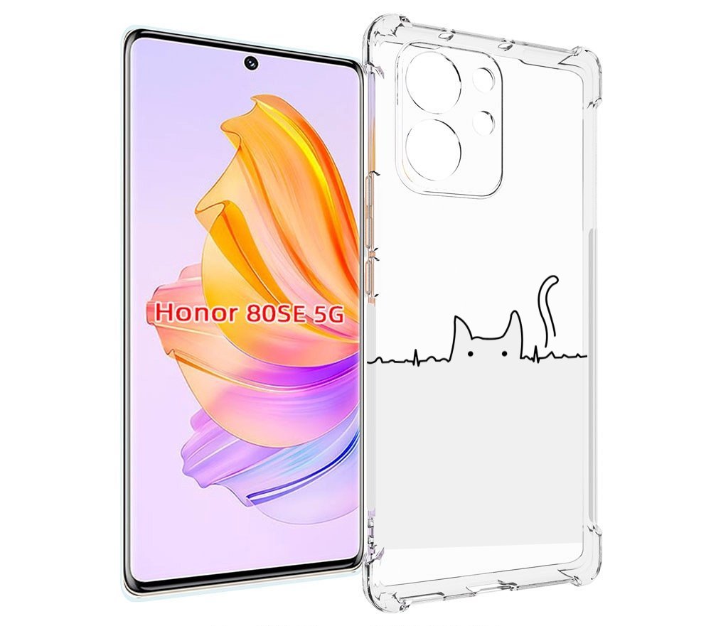 

Чехол MyPads кот-музыкальный для Honor 80 SE, Прозрачный, Tocco