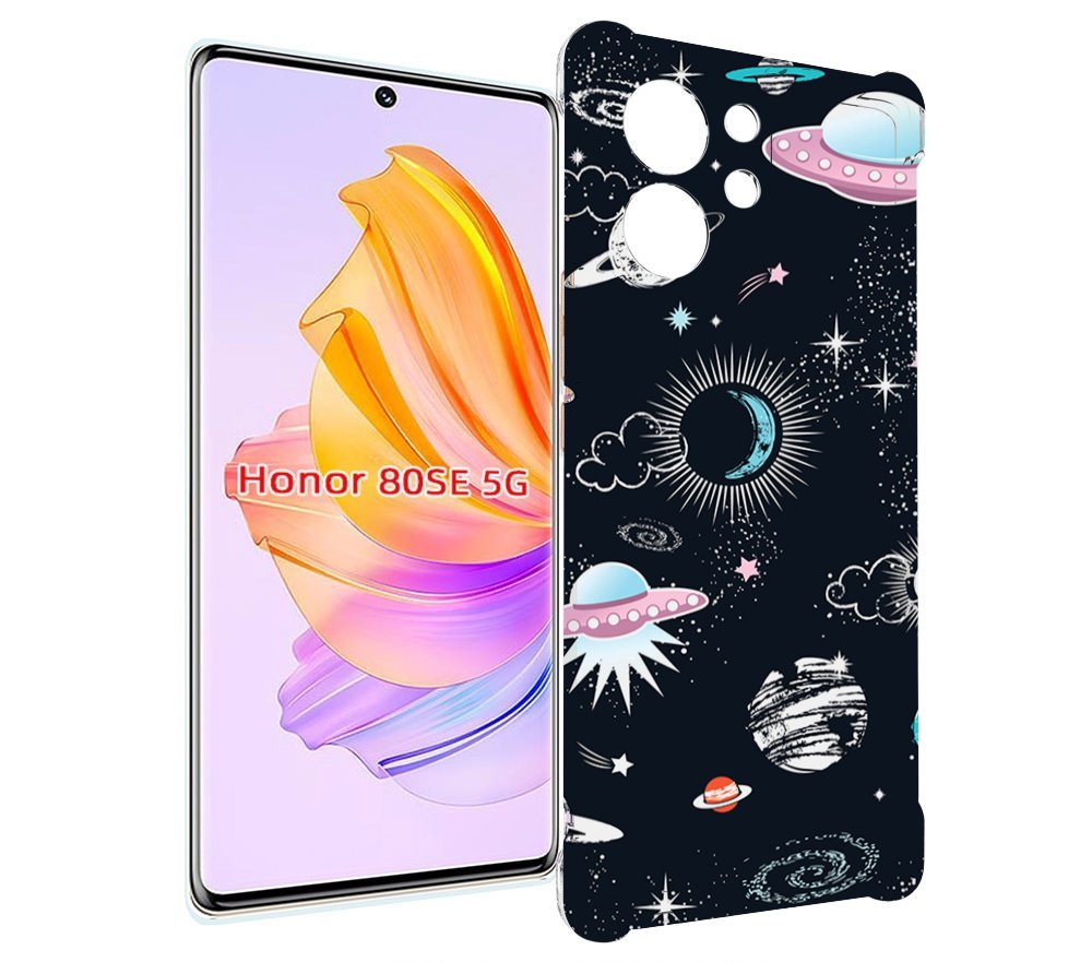 

Чехол MyPads космос-мини-картинки для Honor 80 SE, Прозрачный, Tocco