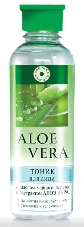 

Тоник для лица против черных точек с экстрактом алое вера Фабрика красоты Aloe Vera 200 г