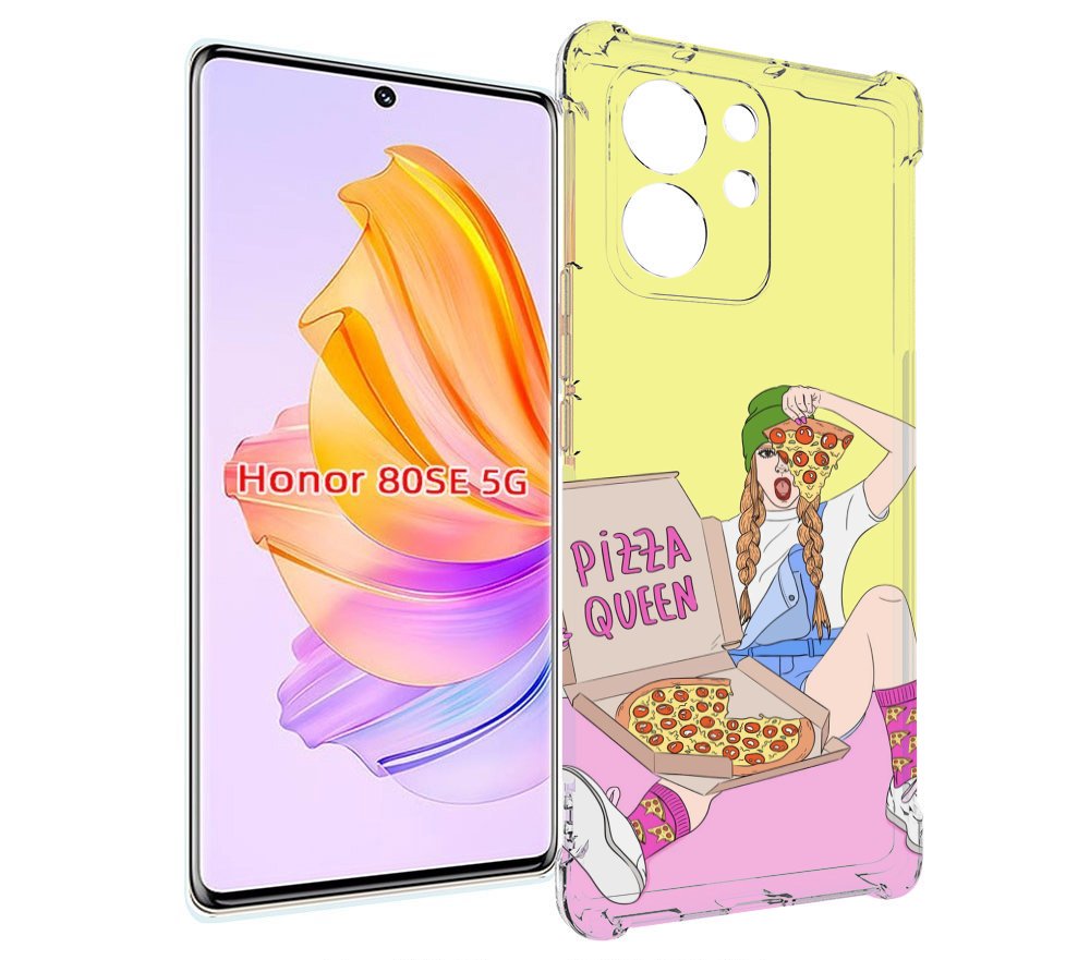 

Чехол MyPads королева-пиццы женский для Honor 80 SE, Прозрачный, Tocco