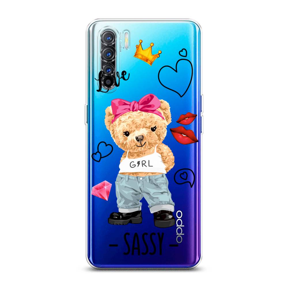 

Чехол на Oppo A91 "Sugar Mommy", Голубой;белый;розовый, 252450-6