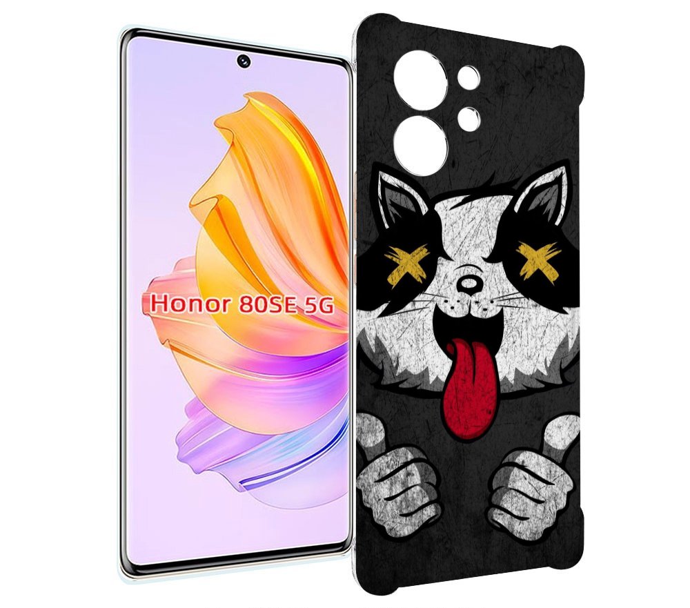 

Чехол MyPads классный зверек для Honor 80 SE, Прозрачный, Tocco