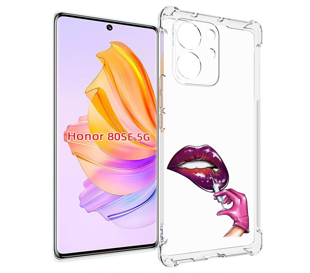 

Чехол MyPads качаем-губы для Honor 80 SE, Прозрачный, Tocco