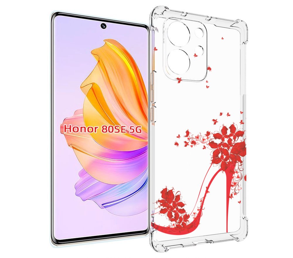 

Чехол MyPads каблук-в-цветах для Honor 80 SE, Прозрачный, Tocco