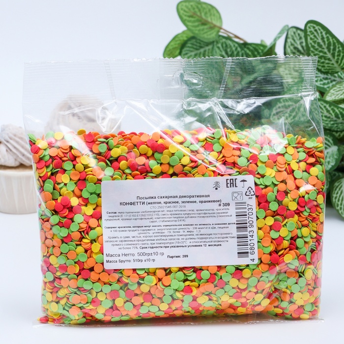 

Посыпка сахарная КондиМир декоративная Конфетти, 500 г