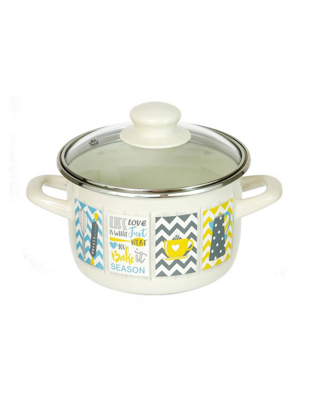 

Кастрюля эмалированная с крышкой Кантри METROT 3л 7325, Белый