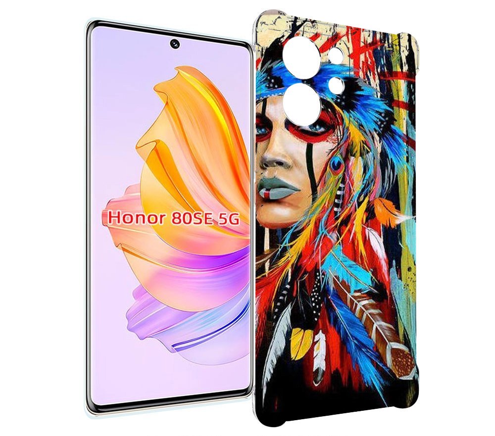 

Чехол MyPads индеец расписной для Honor 80 SE, Прозрачный, Tocco