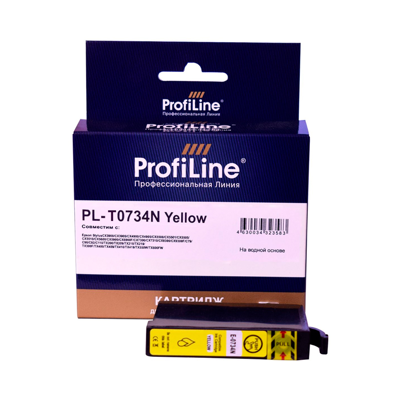 

Картридж для струйного принтера Profiline PL-TO734N (PL-TO734N) желтый, совместимый, PL-TO734N