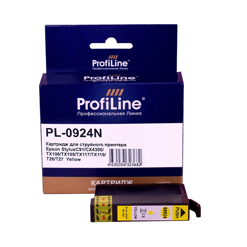 

Картридж для струйного принтера Profiline PL-TO924 (PL-TO924) желтый, совместимый, PL-TO924