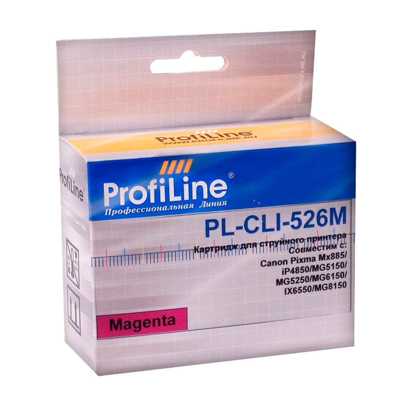 

Картридж для струйного принтера Profiline (PL-CLI-526M) пурпурный, совместимый