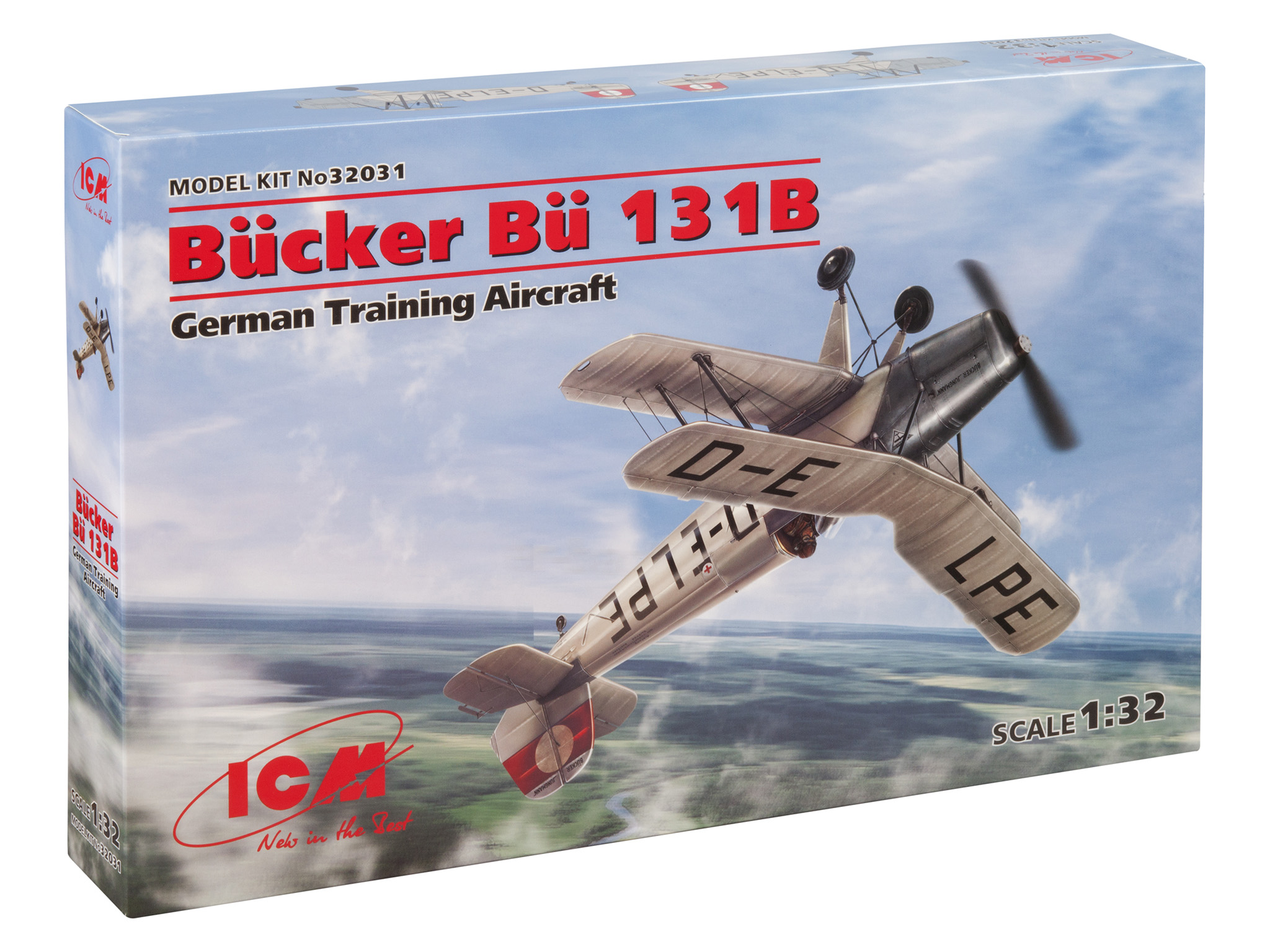 Сборная модель ICM 1/32 Bucker Bu 131B, German Training Aircraft 32031