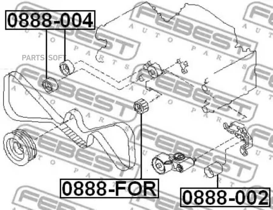 

FEBEST Ролик обводной FEBEST 0888-FOR