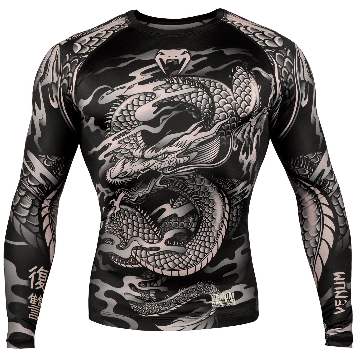 

Рашгард Venum Dragon's Flight Black/Sand L/S